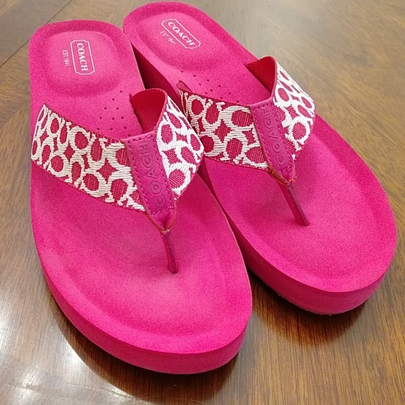 coach jessalyn flip flops